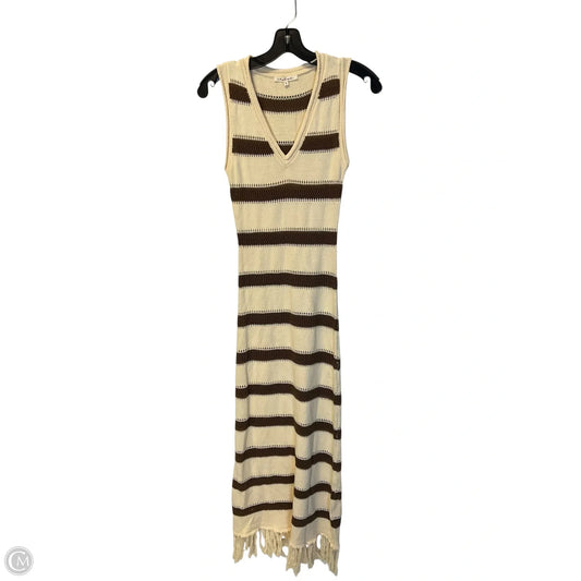 Dress Casual Maxi By Clothes Mentor In Brown & Cream, Size: S