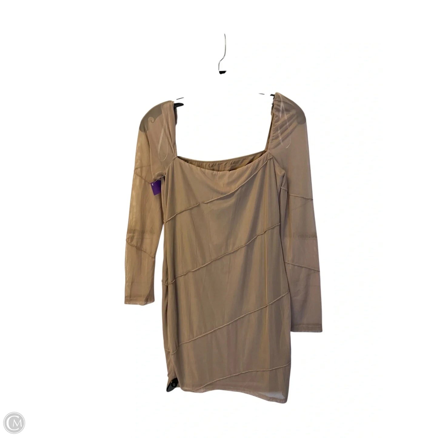 Dress Party Short By Clothes Mentor In Tan, Size: 8