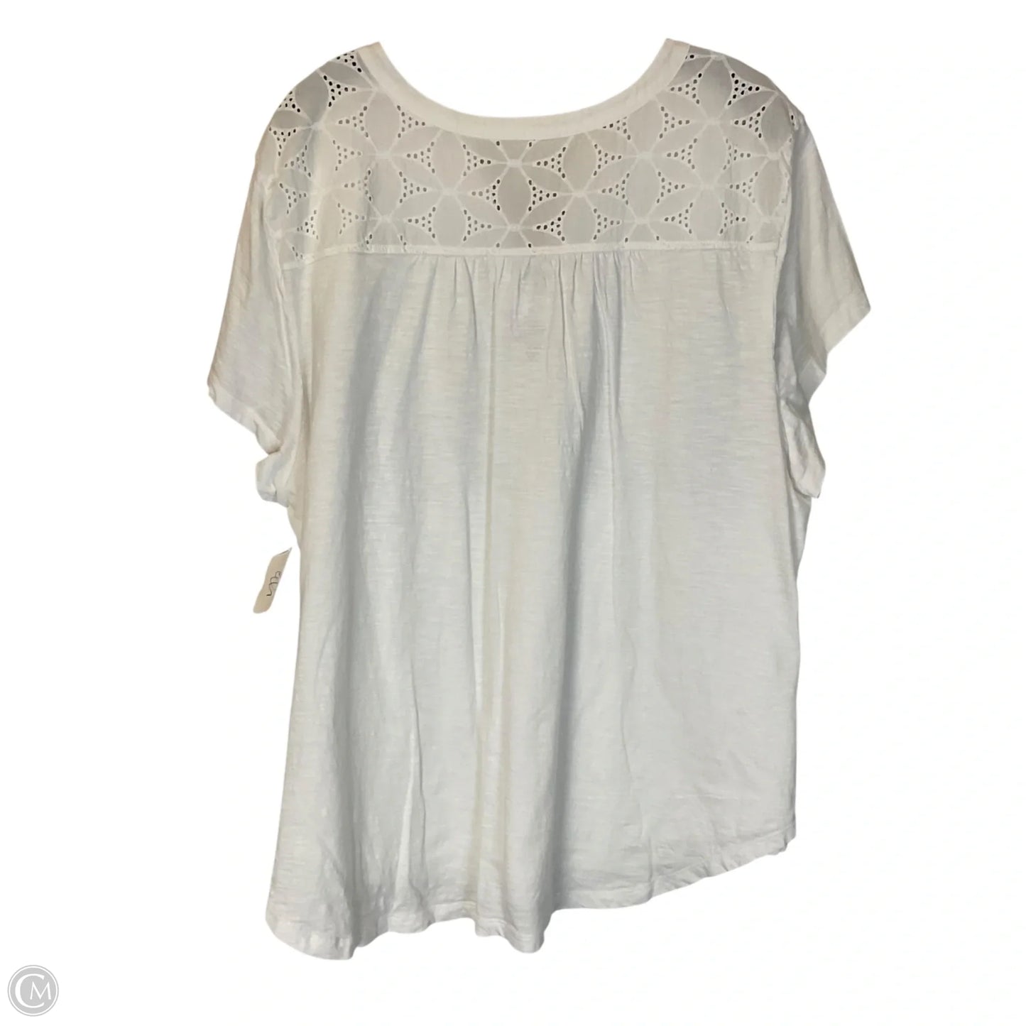 Top Short Sleeve By St Johns Bay In White, Size: 2x