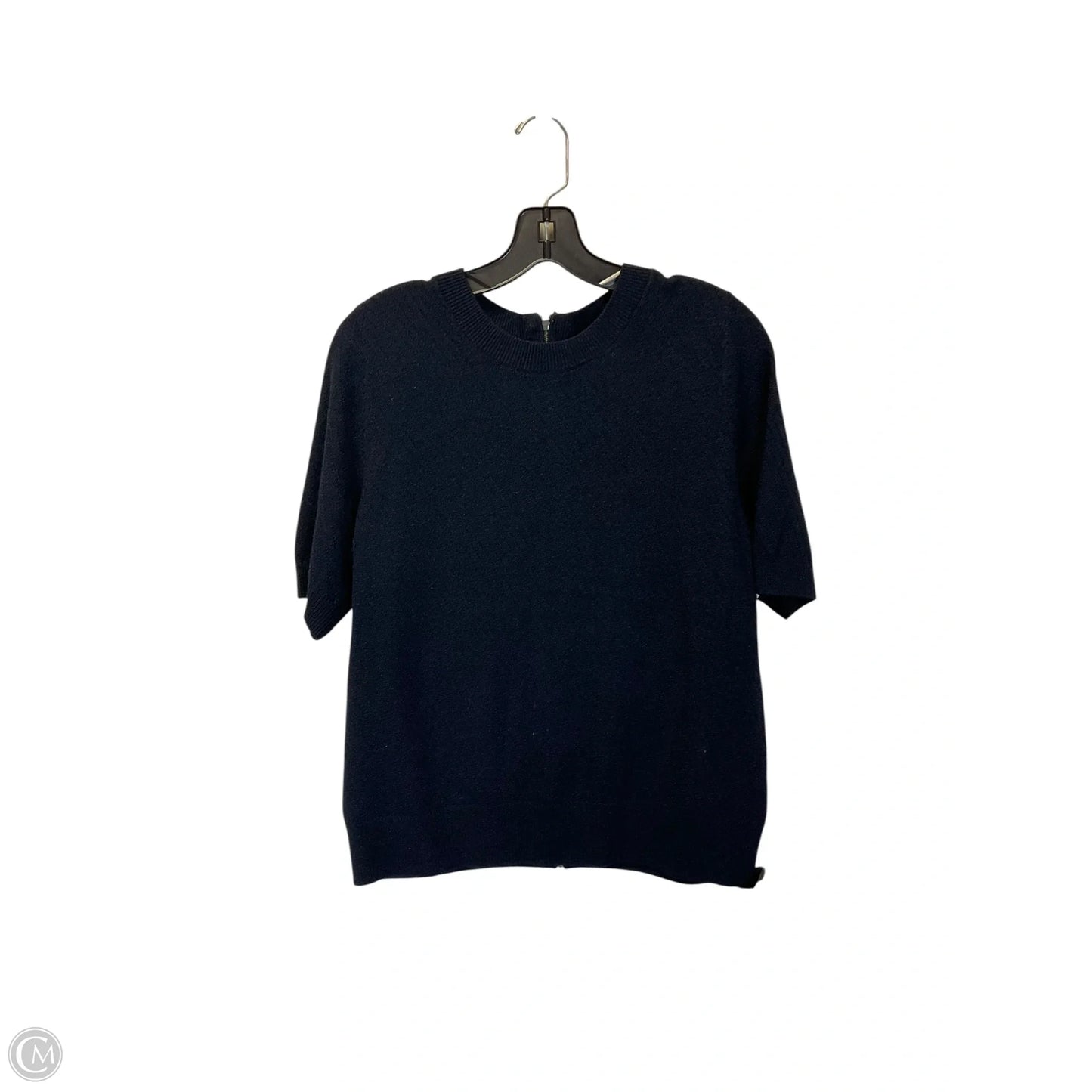 Top Short Sleeve By Banana Republic In Navy, Size: L