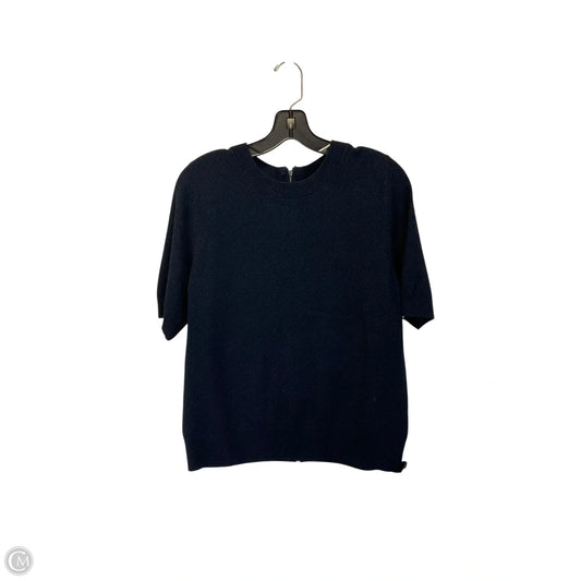 Top Short Sleeve By Banana Republic In Navy, Size: L