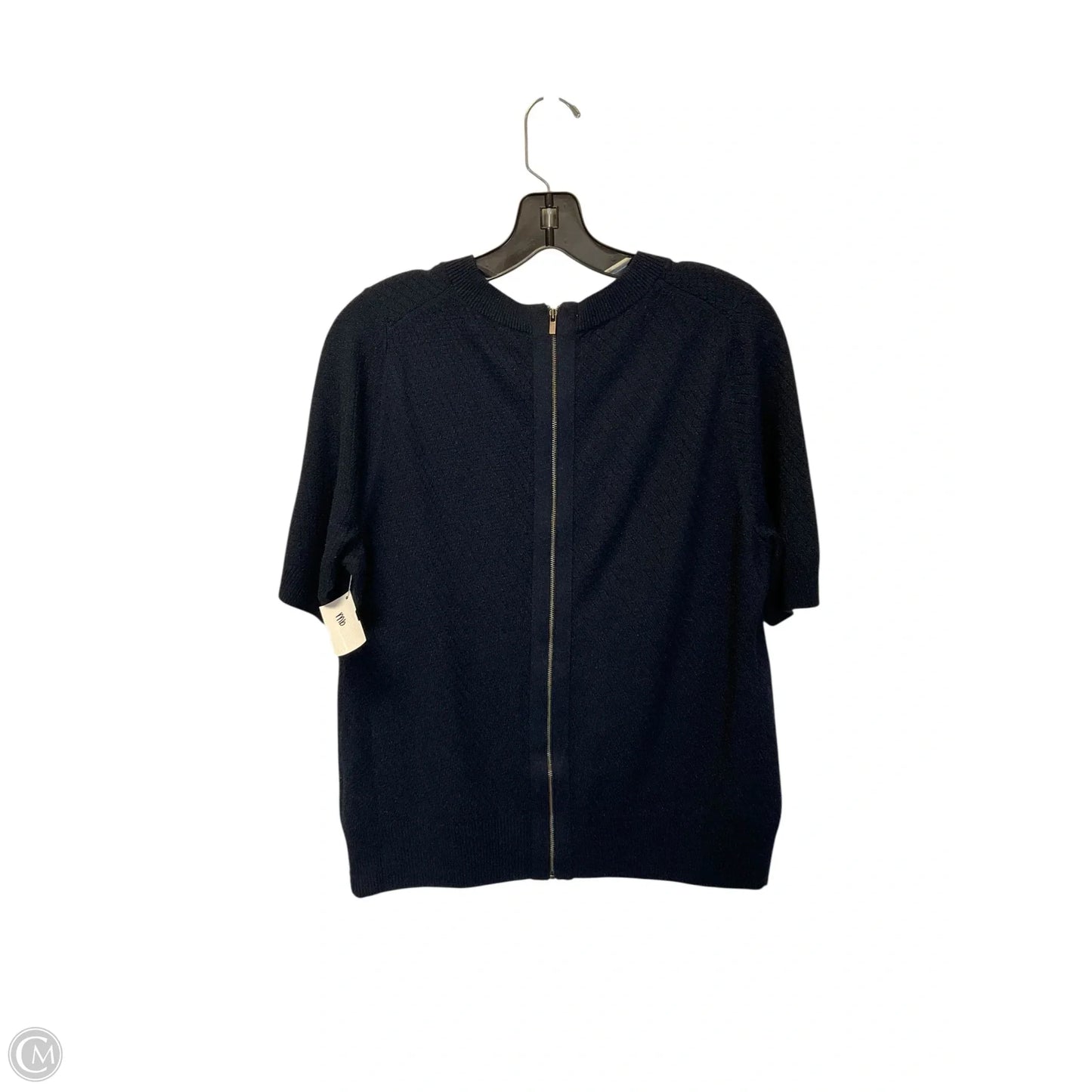 Top Short Sleeve By Banana Republic In Navy, Size: L