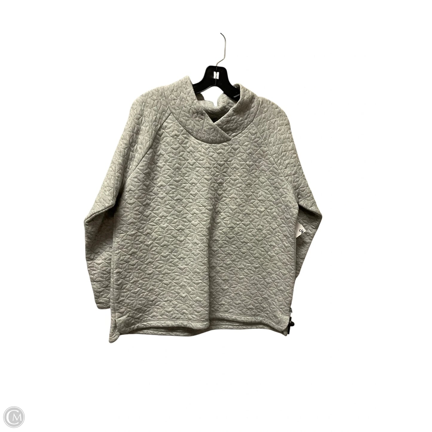 Sweatshirt Collar By Talbots In Grey, Size: L