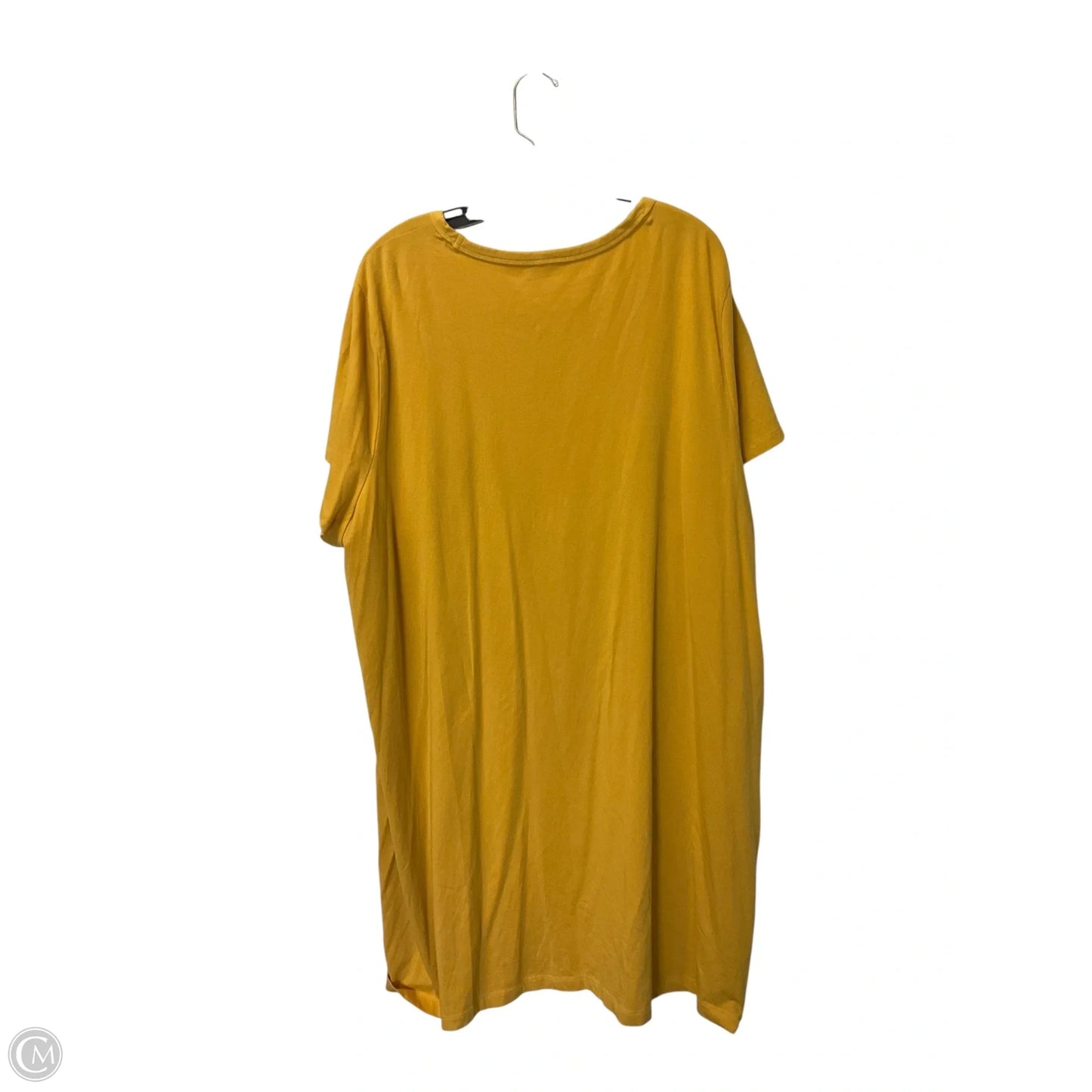 Dress Casual Short By Calvin Klein In Yellow, Size: 2x