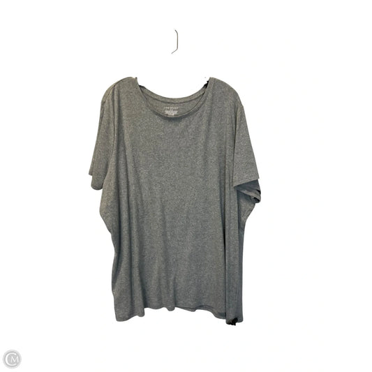 Top Short Sleeve Basic By Lane Bryant In Grey, Size: 3x