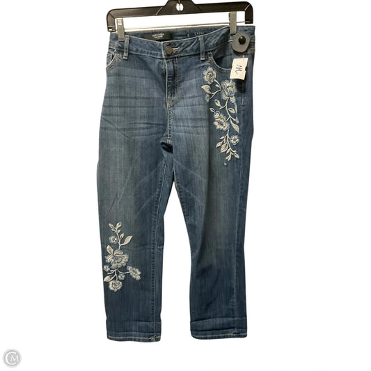 Jeans Cropped By Simply Vera In Blue Denim, Size: 8