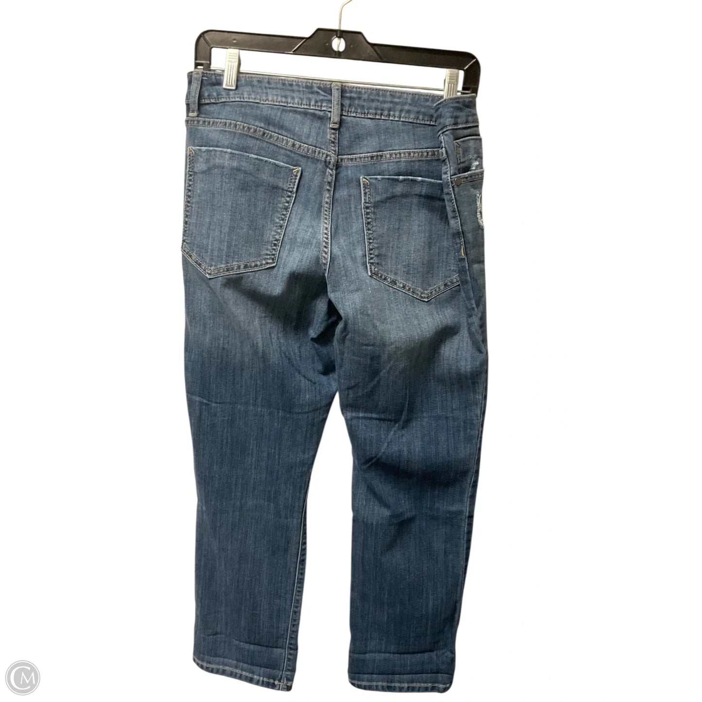 Jeans Cropped By Simply Vera In Blue Denim, Size: 8