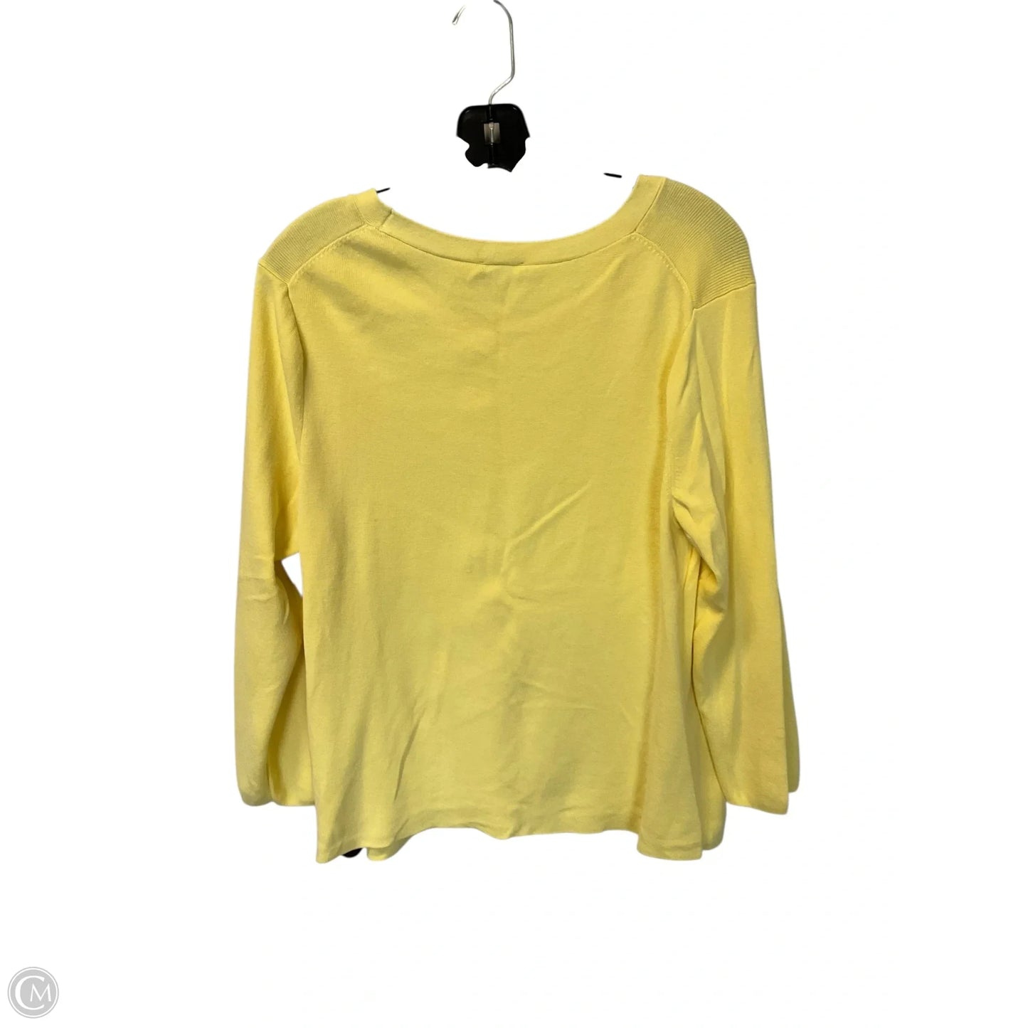 Top Long Sleeve By Talbots In Yellow, Size: Xl