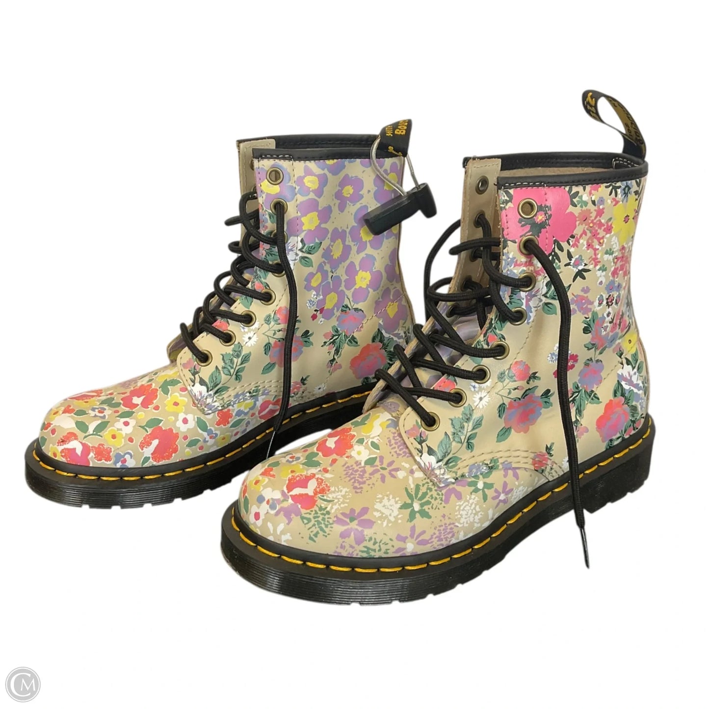 Boots Combat By Dr Martens In Floral Print, Size: 7