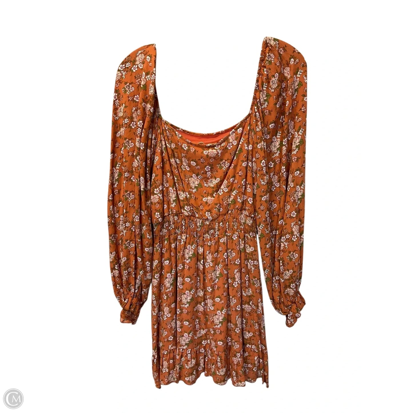 Dress Casual Short By Peach Love Cream California In Orange, Size: M