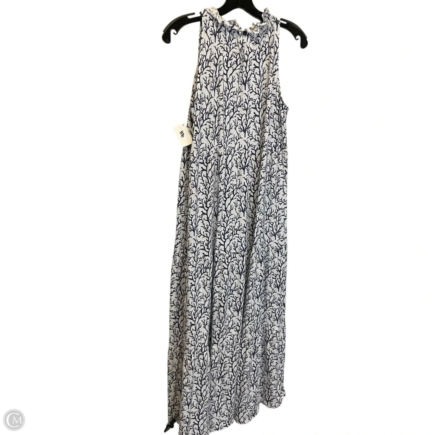 Dress Casual Maxi By Cmc In Blue & White, Size: S