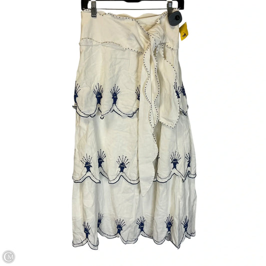 Skirt Maxi By Farm Rio In Blue & White, Size: S