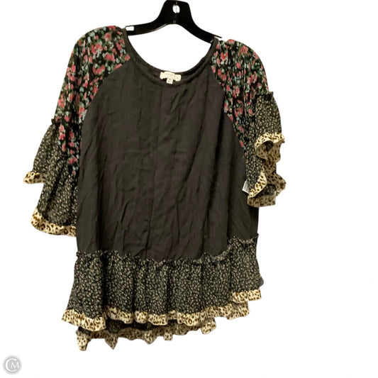 Top Short Sleeve By Umgee In Grey, Size: 1x