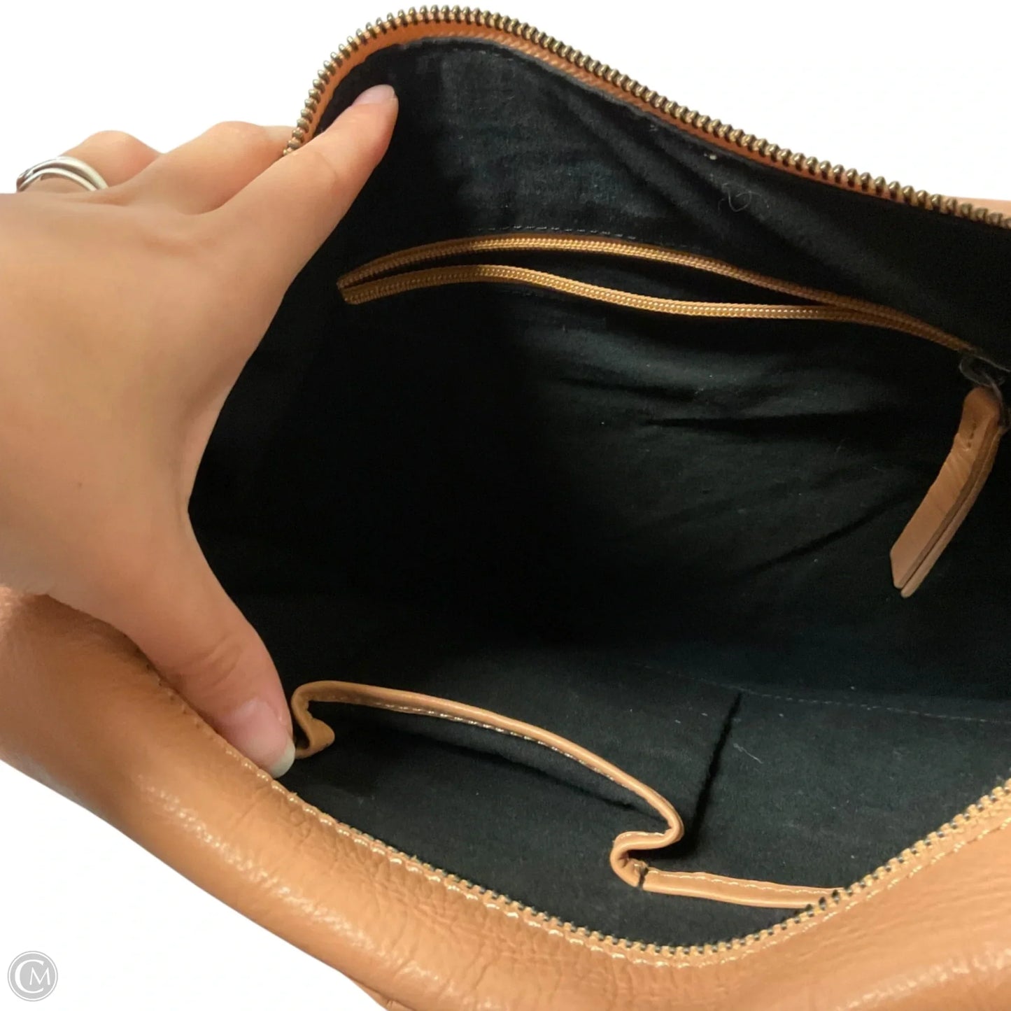 Handbag Leather By Clothes Mentor, Size: Medium