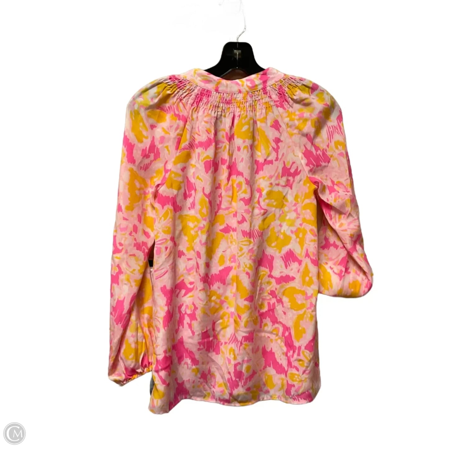 Top Long Sleeve Designer By Lilly Pulitzer In Pink & Yellow, Size: Xxs