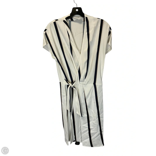 Dress Casual Midi By Equipment In Striped Pattern, Size: Xs