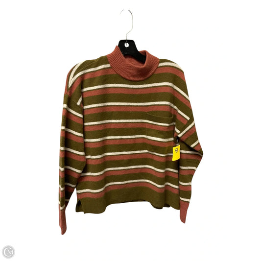 Sweater By Madewell In Green & Pink, Size: M
