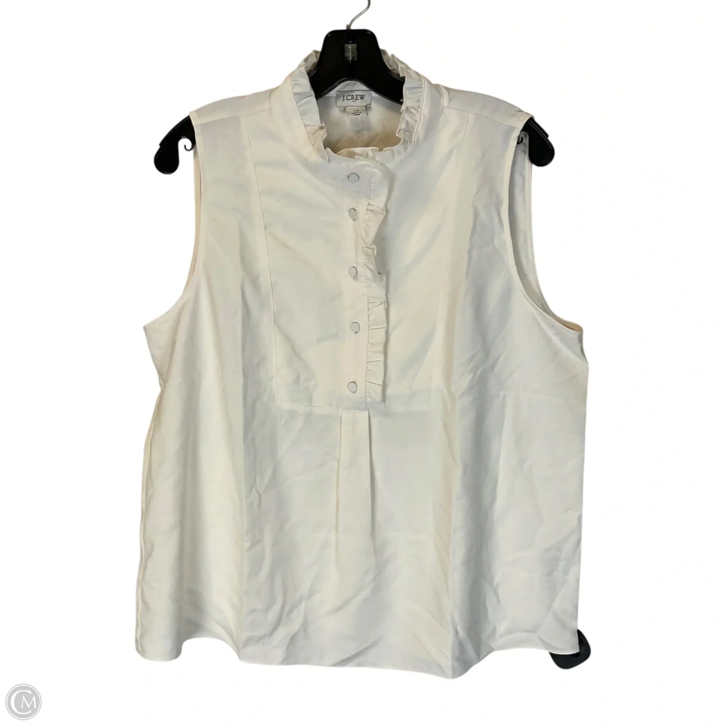 Top Sleeveless By J. Crew In Cream, Size: Xl