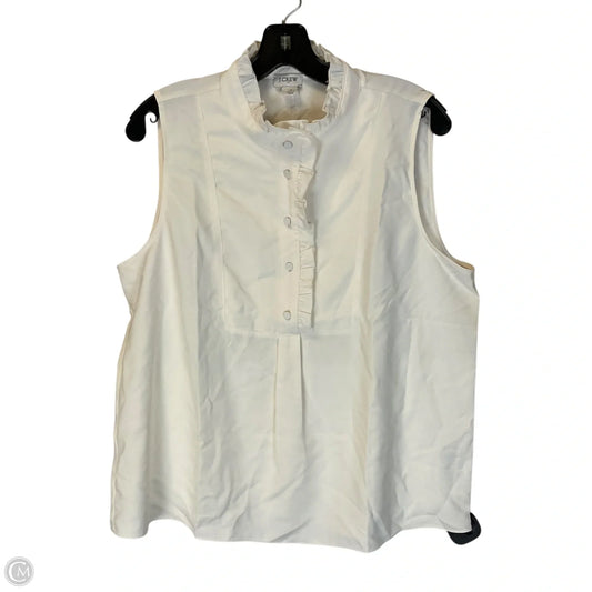 Top Sleeveless By J. Crew In Cream, Size: Xl