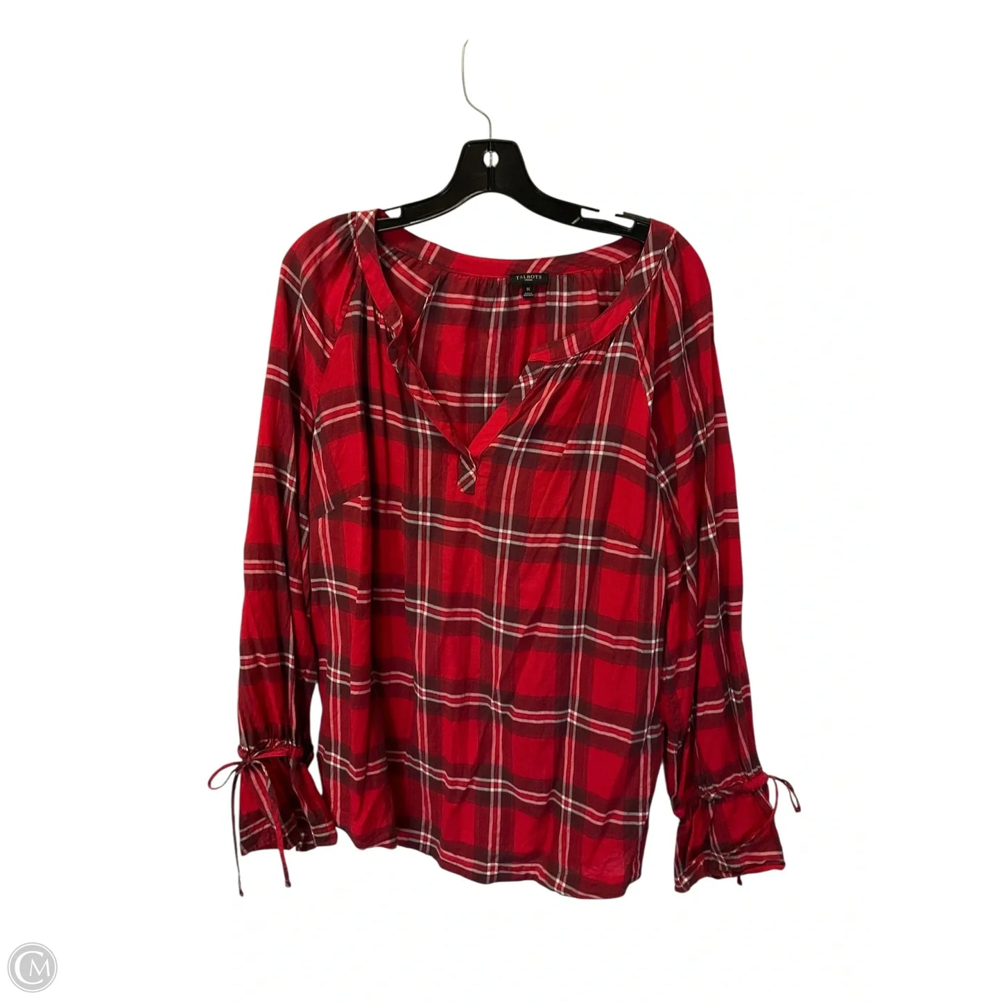 Top Long Sleeve By Talbots In Red, Size: 1x