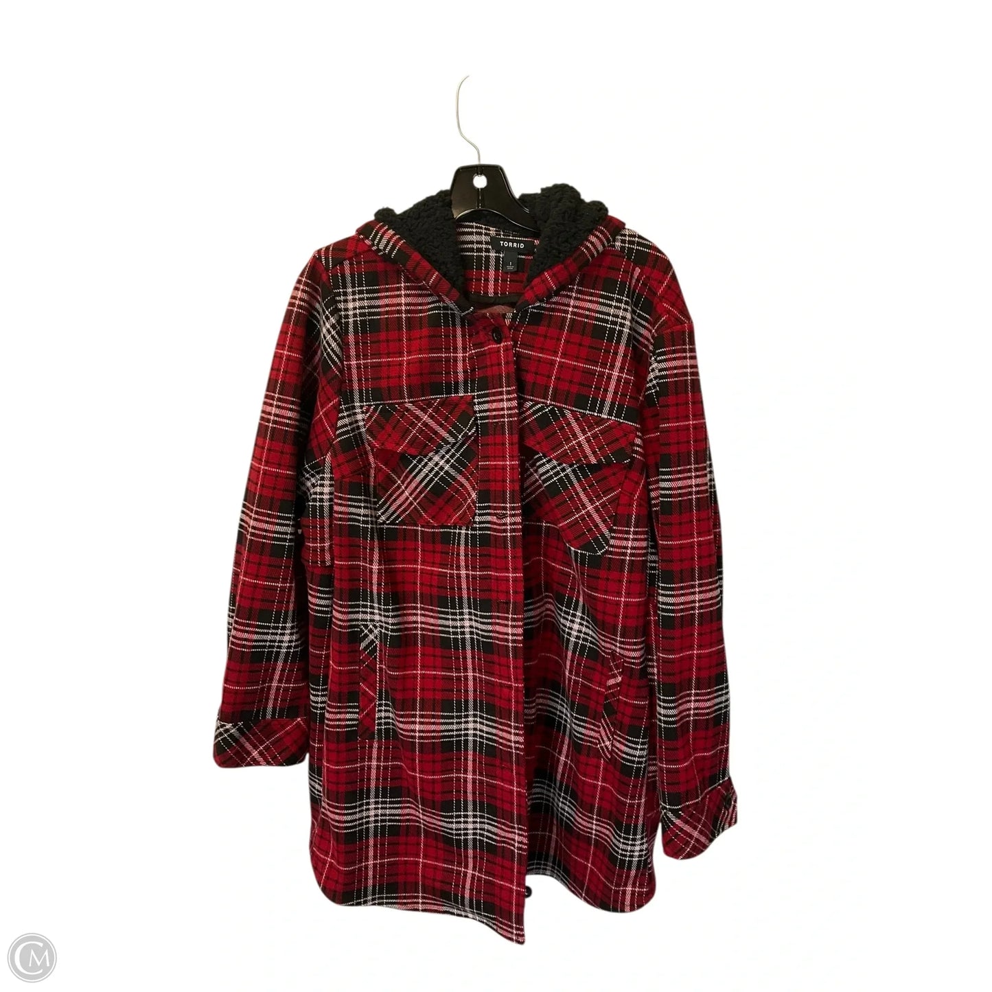 Coat Peacoat By Torrid In Plaid Pattern, Size: 1x