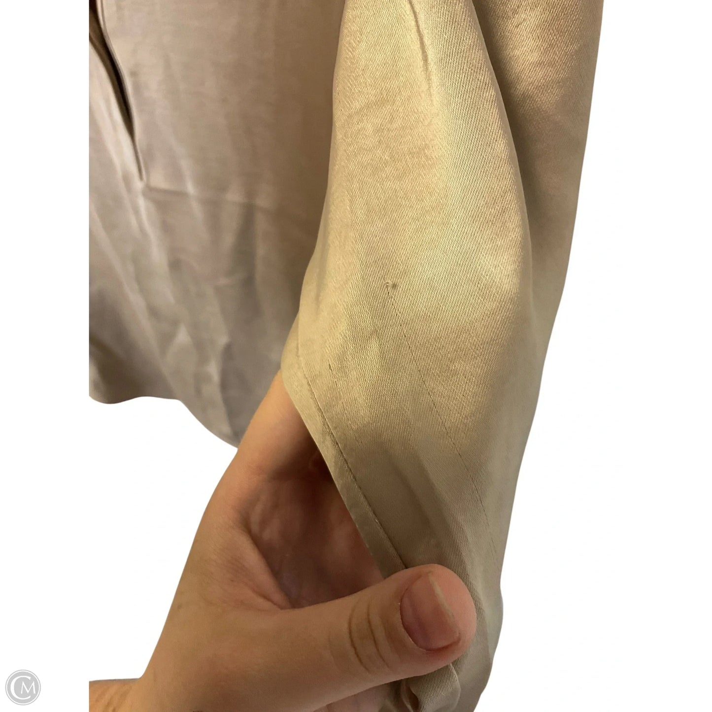 Top Long Sleeve By Banana Republic In Tan, Size: S
