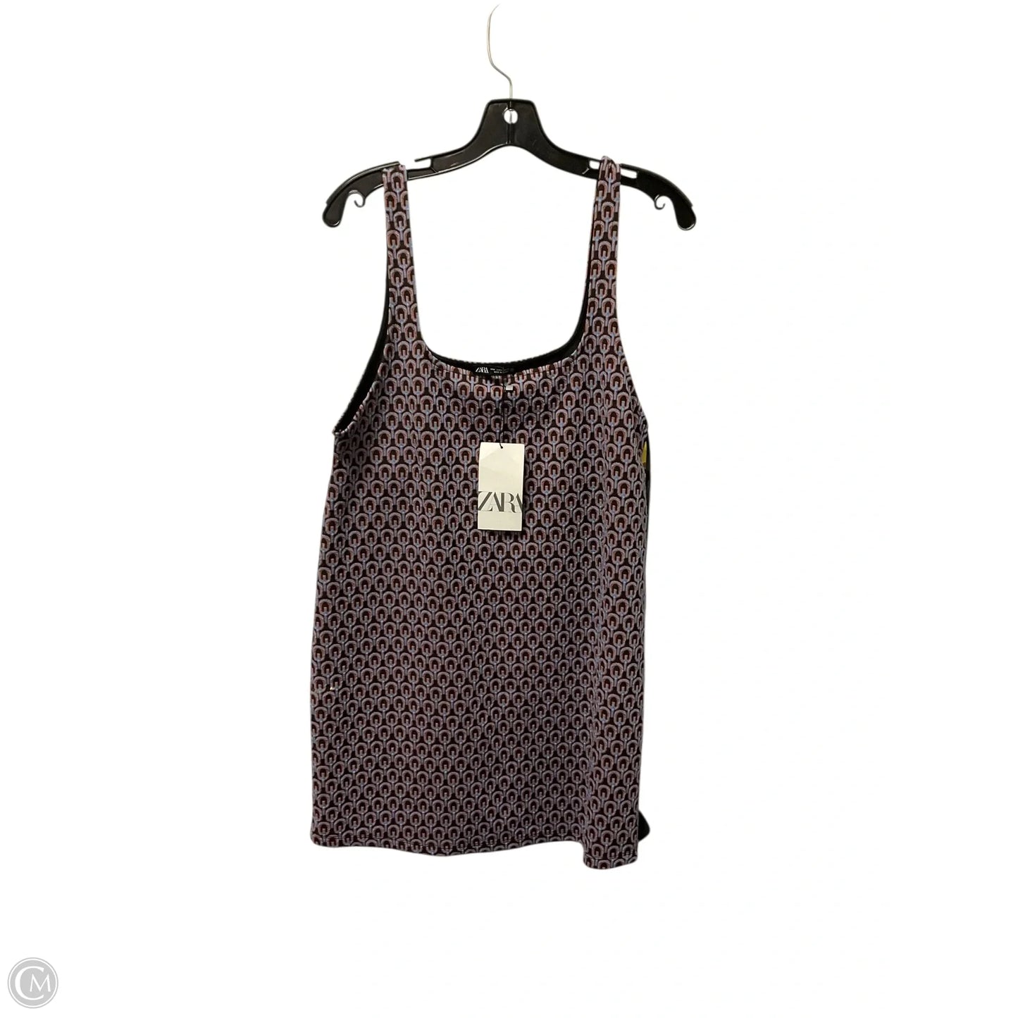 Dress Casual Short By Zara In Blue & Orange, Size: M