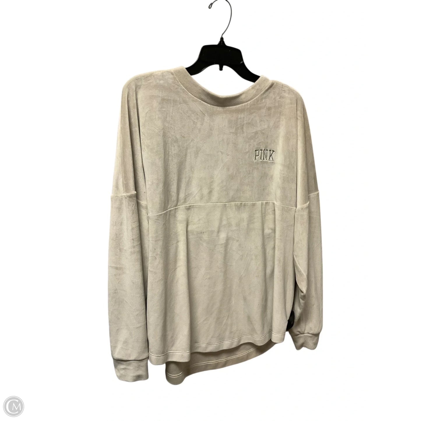 Sweatshirt Crewneck By Pink In Tan, Size: M
