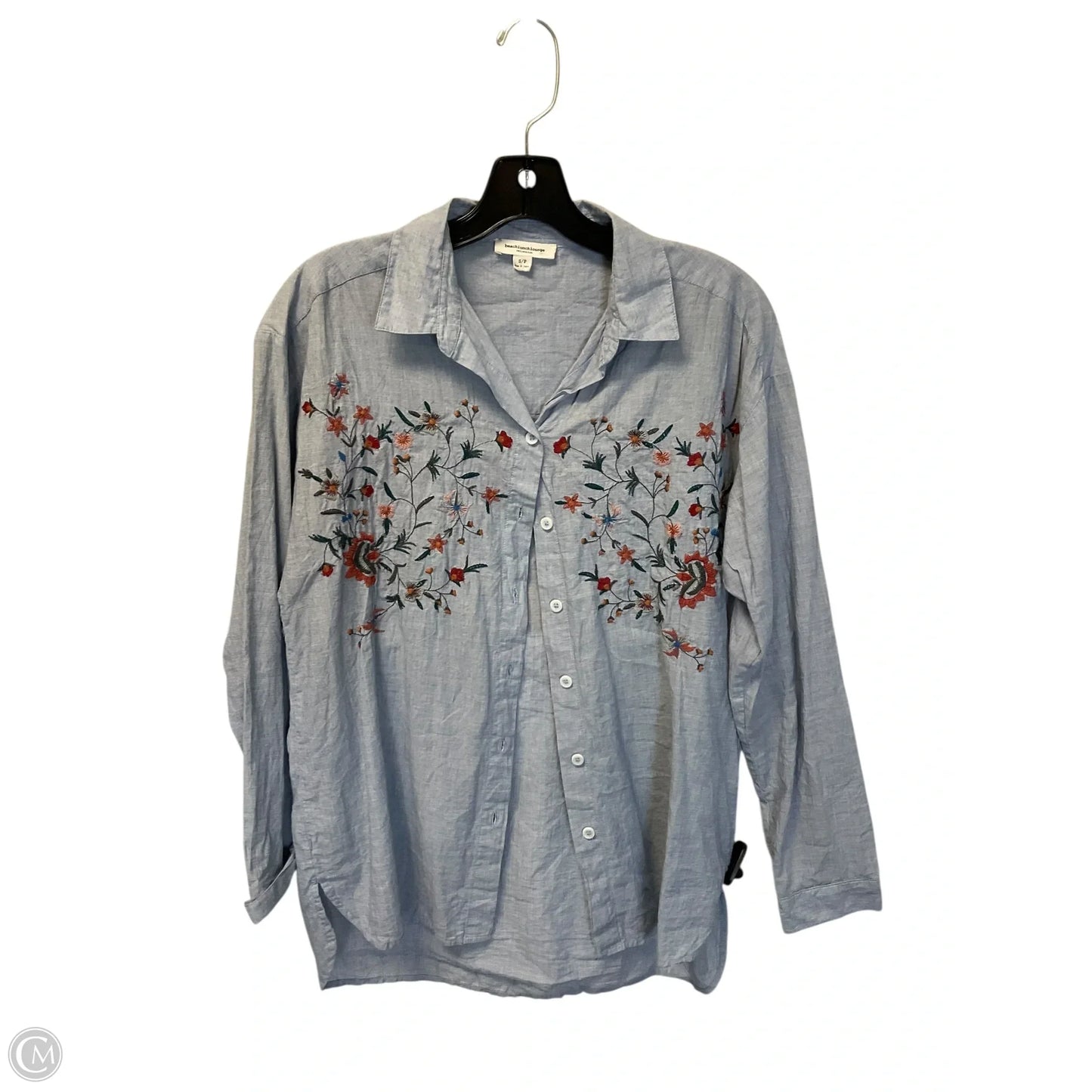 Top Long Sleeve Basic By Beachlunchlounge In Blue, Size: S