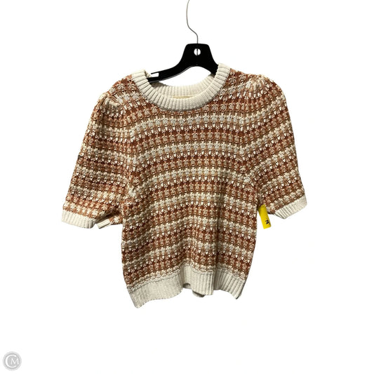 Sweater Short Sleeve By Universal Thread In Brown, Size: M