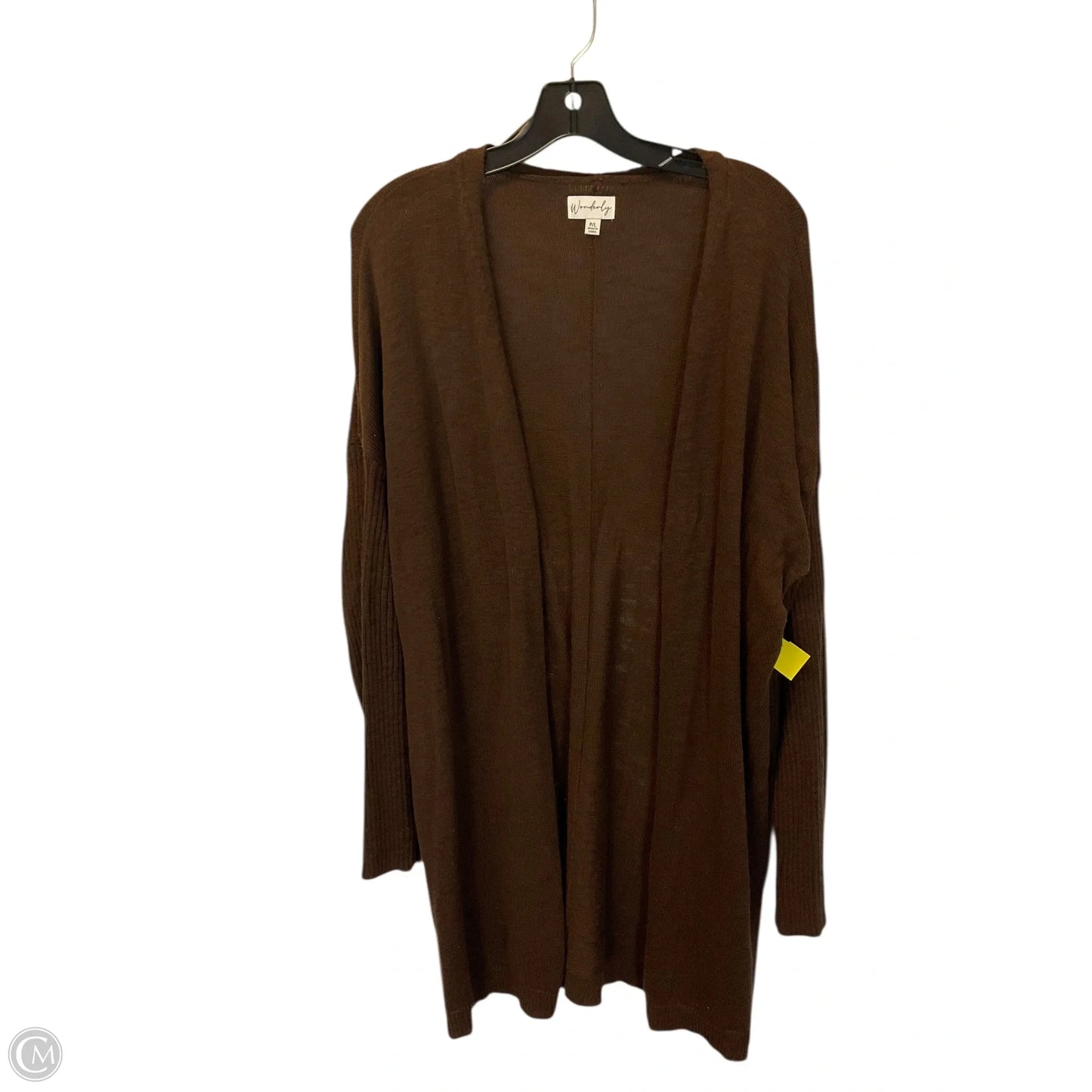 Cardigan By Wonderly In Brown, Size: L
