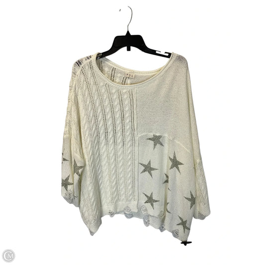 Top Long Sleeve By Pol In White, Size: S