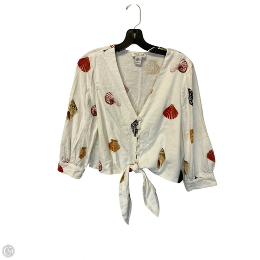 Top Long Sleeve By Rachel Zoe In White, Size: M