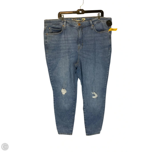 Jeans Skinny By Seven 7 In Blue Denim, Size: 22