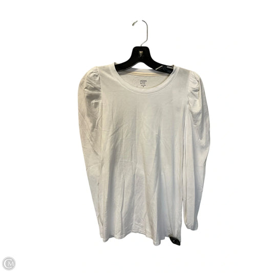 Top Long Sleeve By Crown And Ivy In White, Size: M