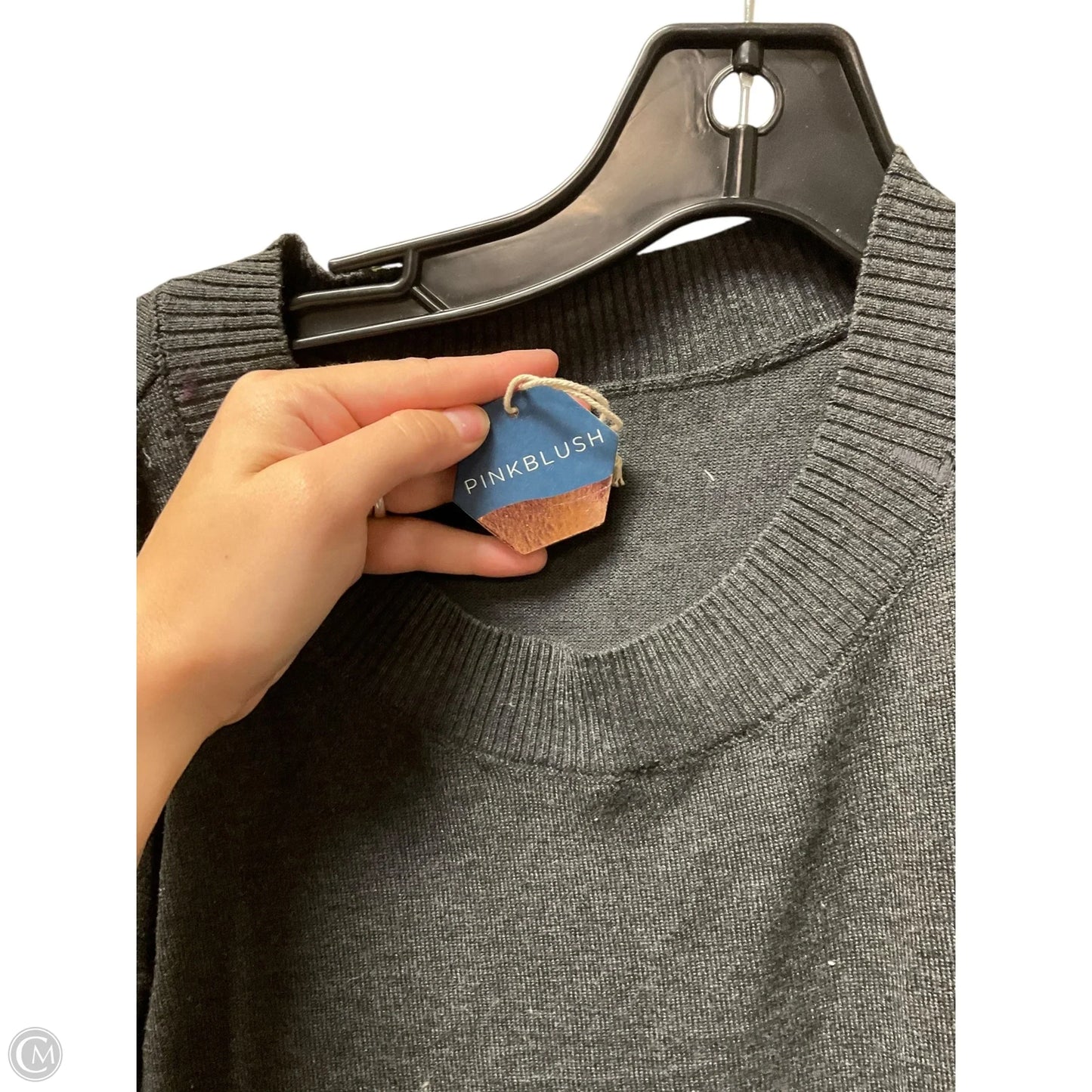 Dress Casual Midi By Pink Blush In Grey, Size: L