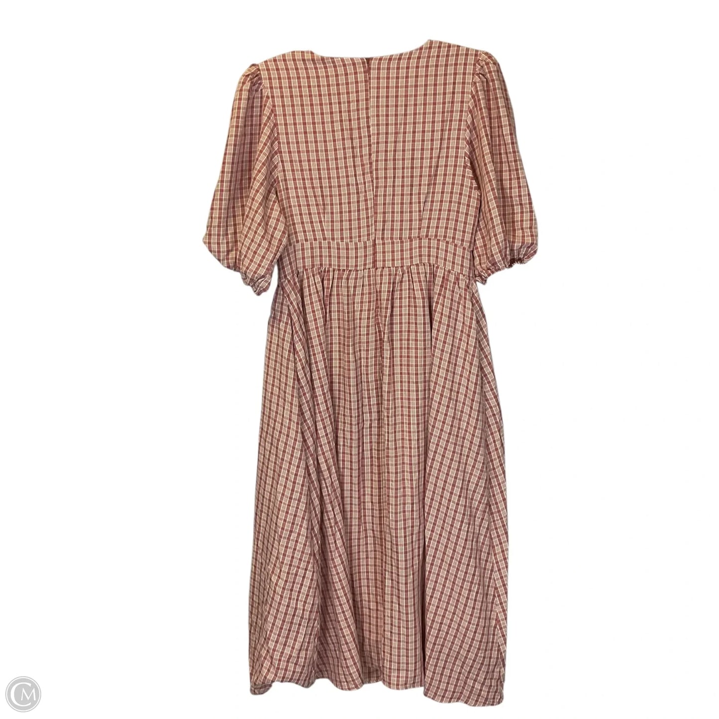 Dress Casual Maxi By Cmc In Pink & White, Size: L