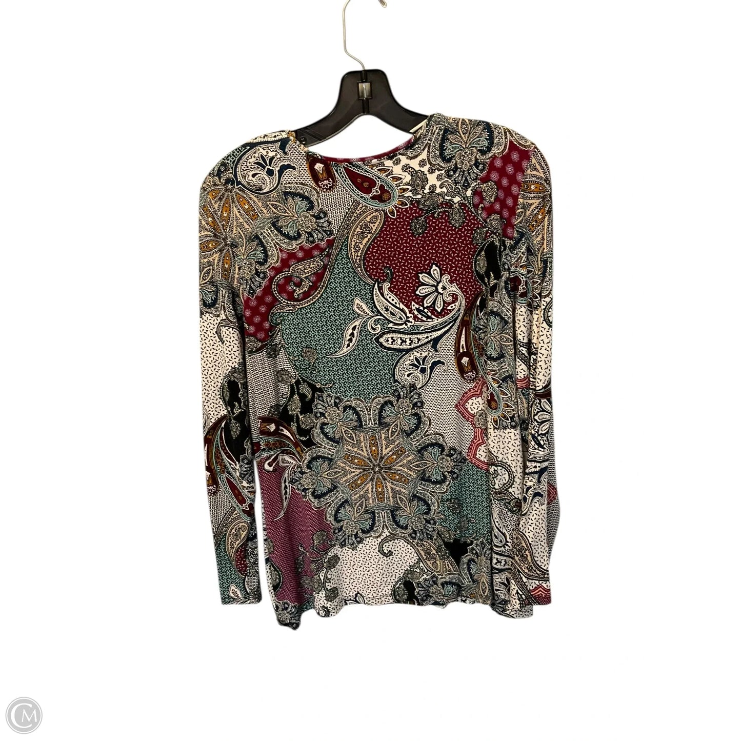 Top Long Sleeve By Chicos In Multi-colored, Size: L