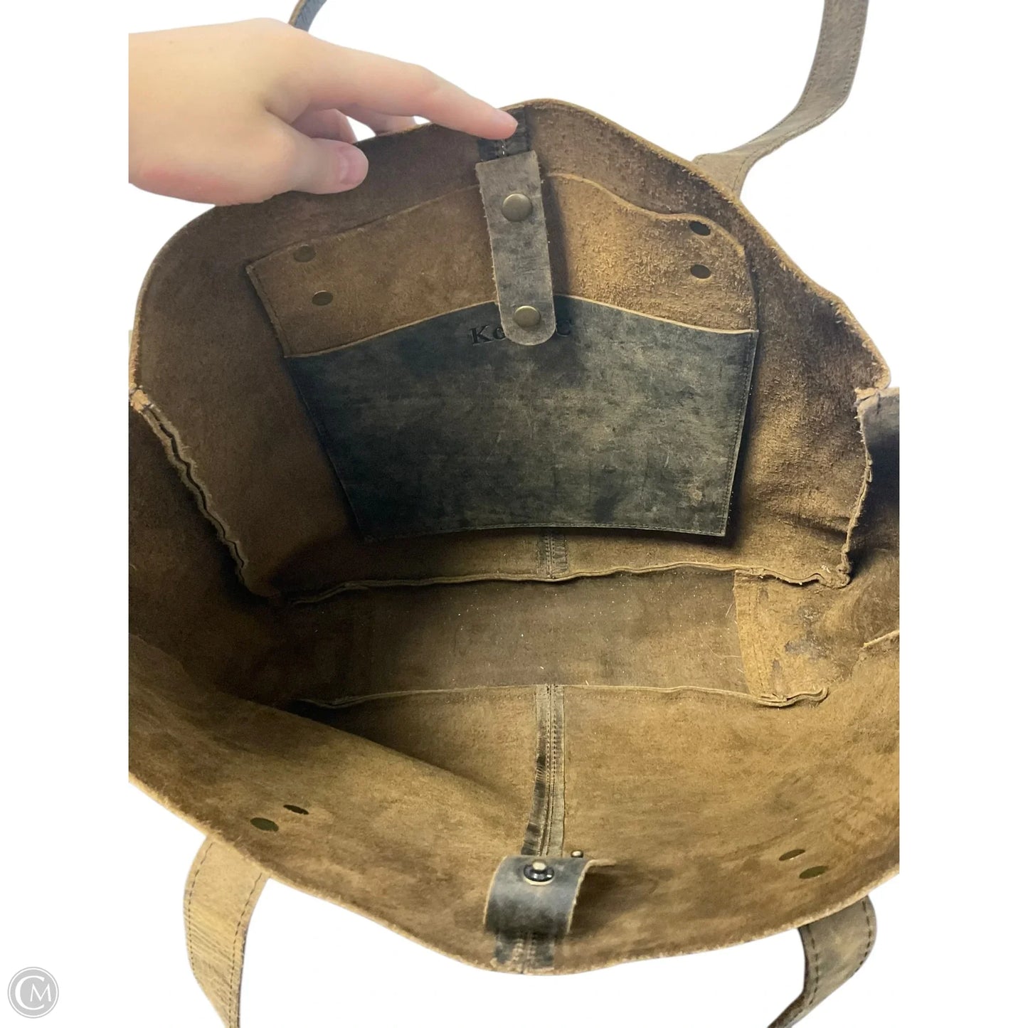 Handbag Leather By Clothes Mentor, Size: Large