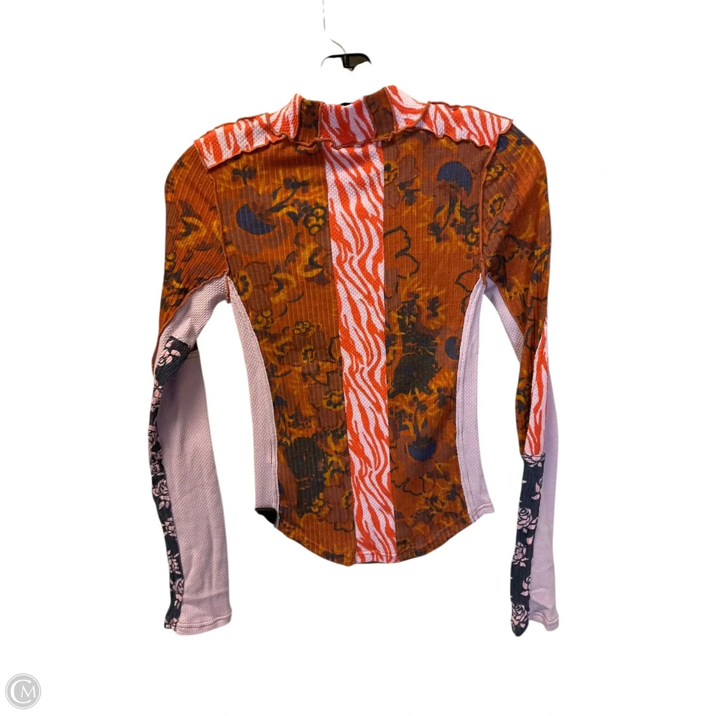 Top Long Sleeve By Free People In Orange & Purple, Size: Xs