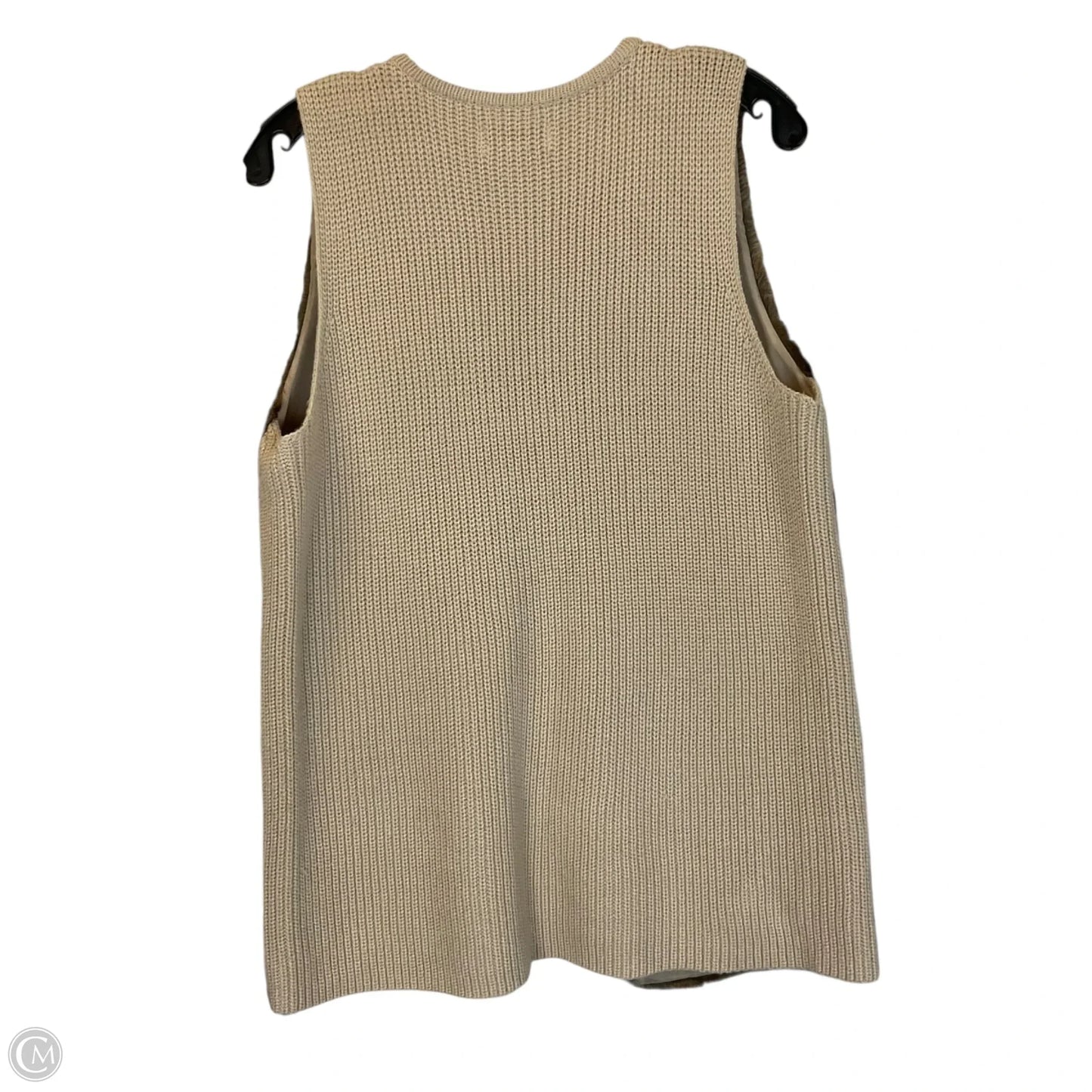 Vest Faux Fur & Sherpa By Liz Claiborne In Brown, Size: M