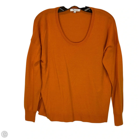 Top Long Sleeve By Madewell In Orange, Size: M