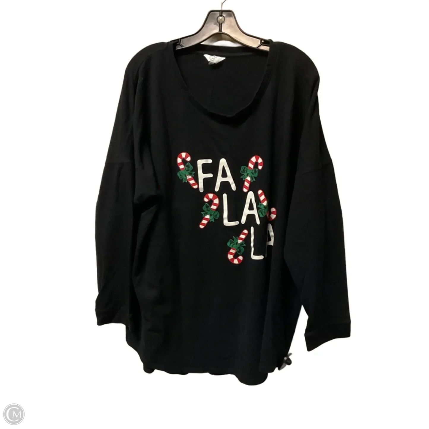 Sweatshirt Crewneck By Crown And Ivy In Black, Size: 3x