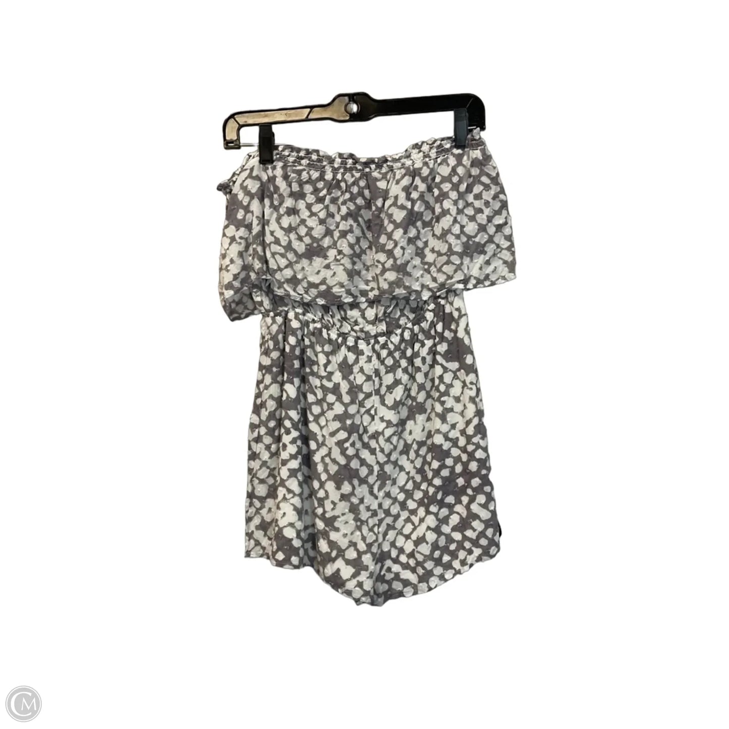 Romper By Grace In Grey & White, Size: S