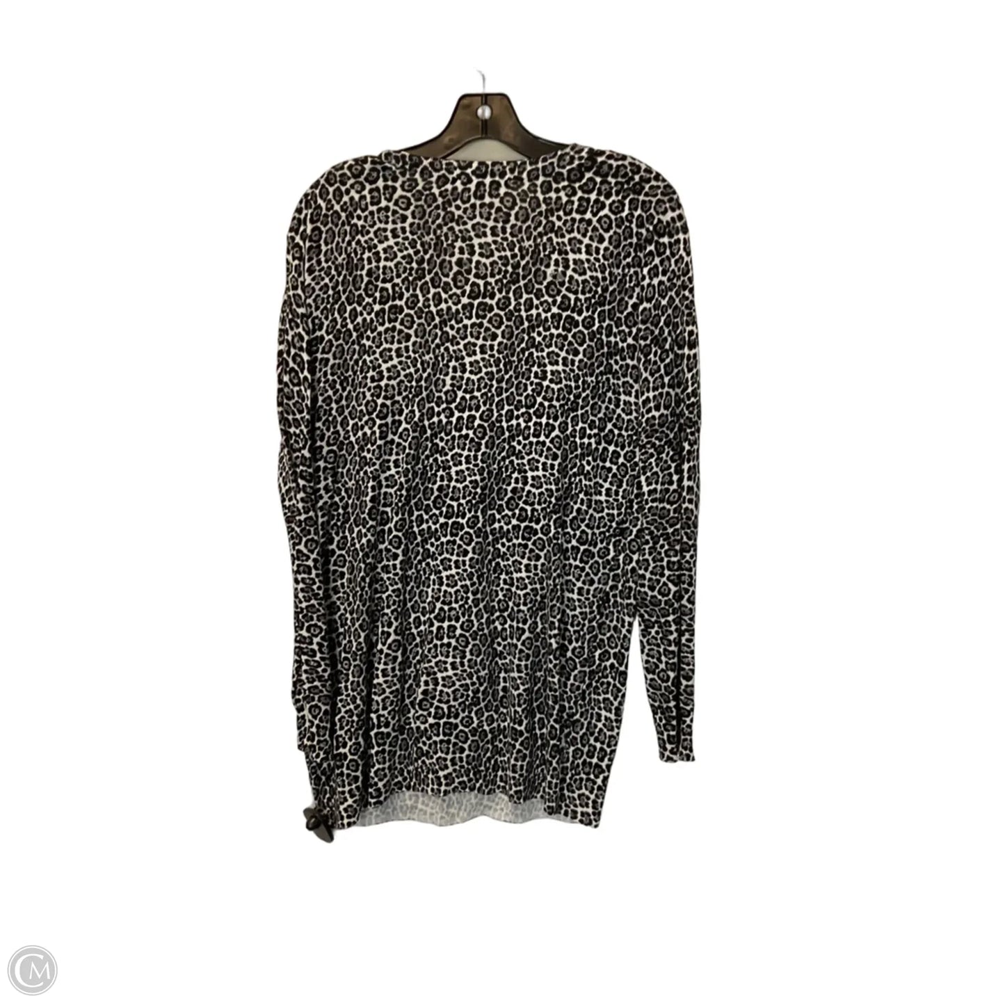 Top Long Sleeve By Michael By Michael Kors In Black & White, Size: M