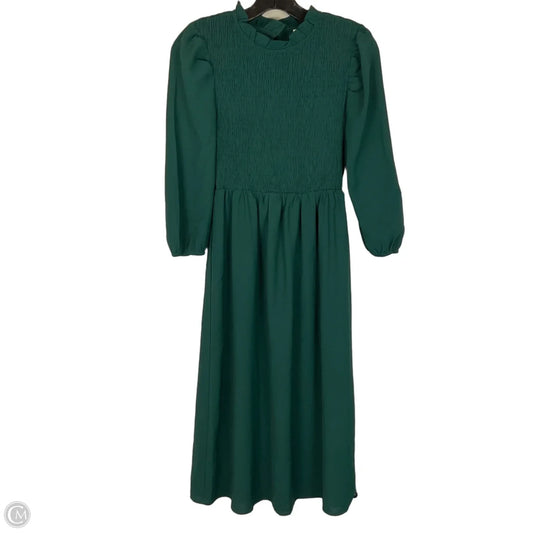 Dress Casual Midi By Roolee In Green, Size: Xxs