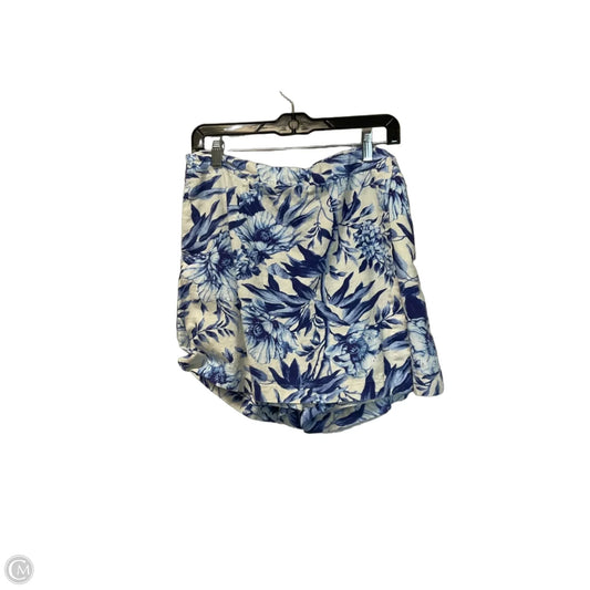 Skort By Ellen Tracy In Blue & White, Size: L