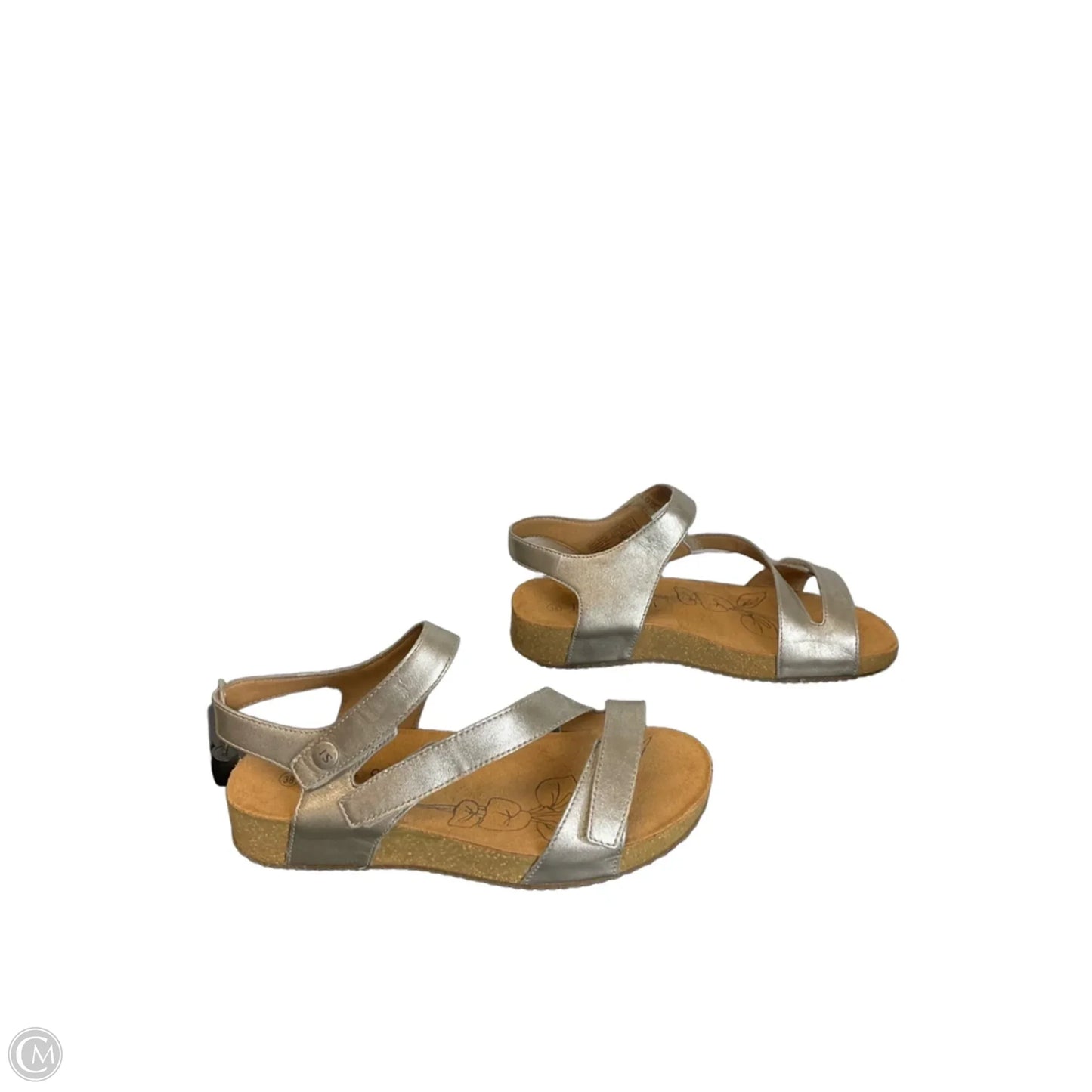 Sandals Heels Wedge By Josef Seibel In Silver, Size: 7.5