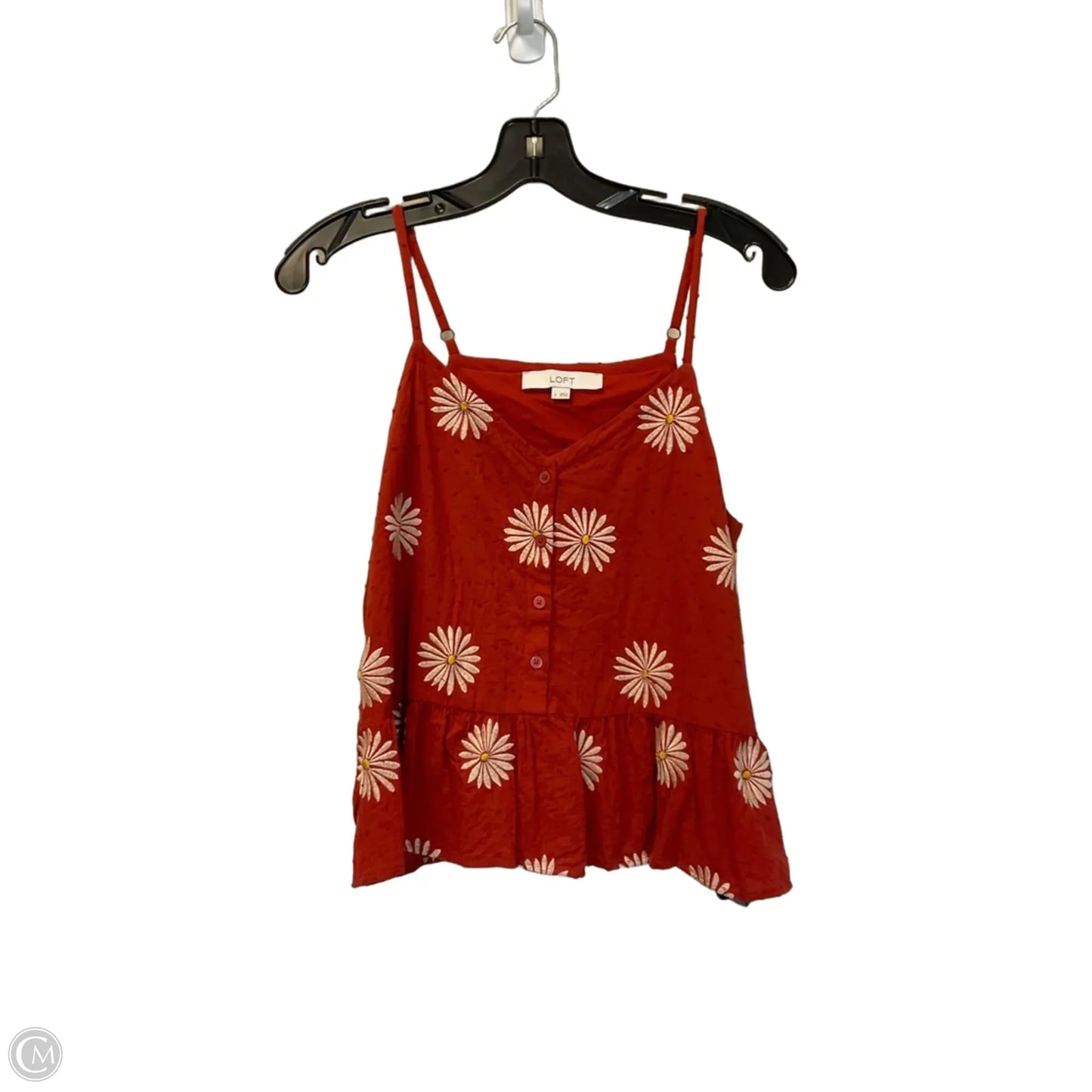 Top Sleeveless By Loft In Orange, Size: S