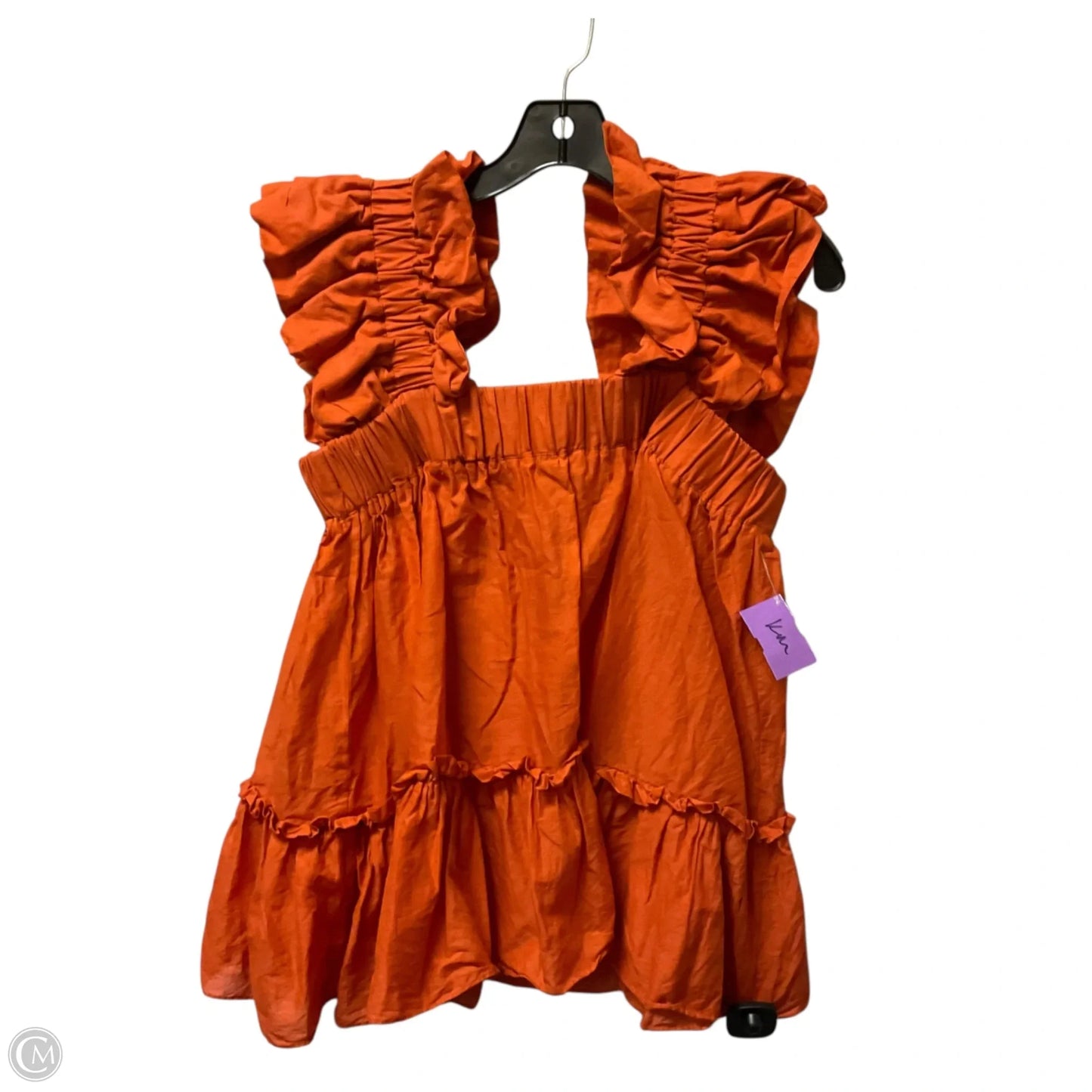 Top Sleeveless By Cmc In Orange, Size: L